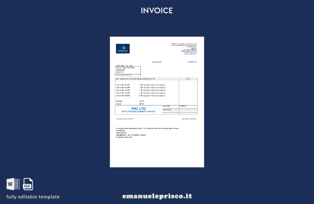 modello di fattura Irlanda Ultratech Pvt Ltd stile verificato